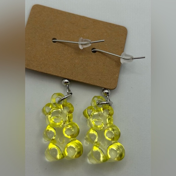 Gummibear Dangle Fashion Earrings yellow - Picture 2 of 2